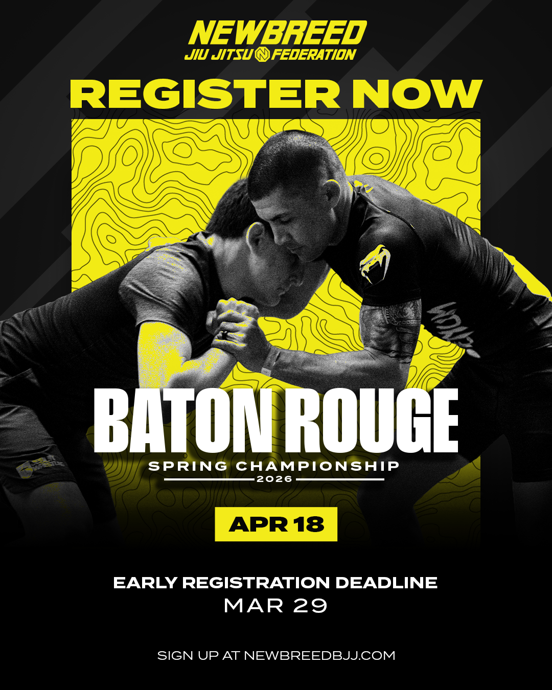 Newbreed tournament ad — week 2 early registration